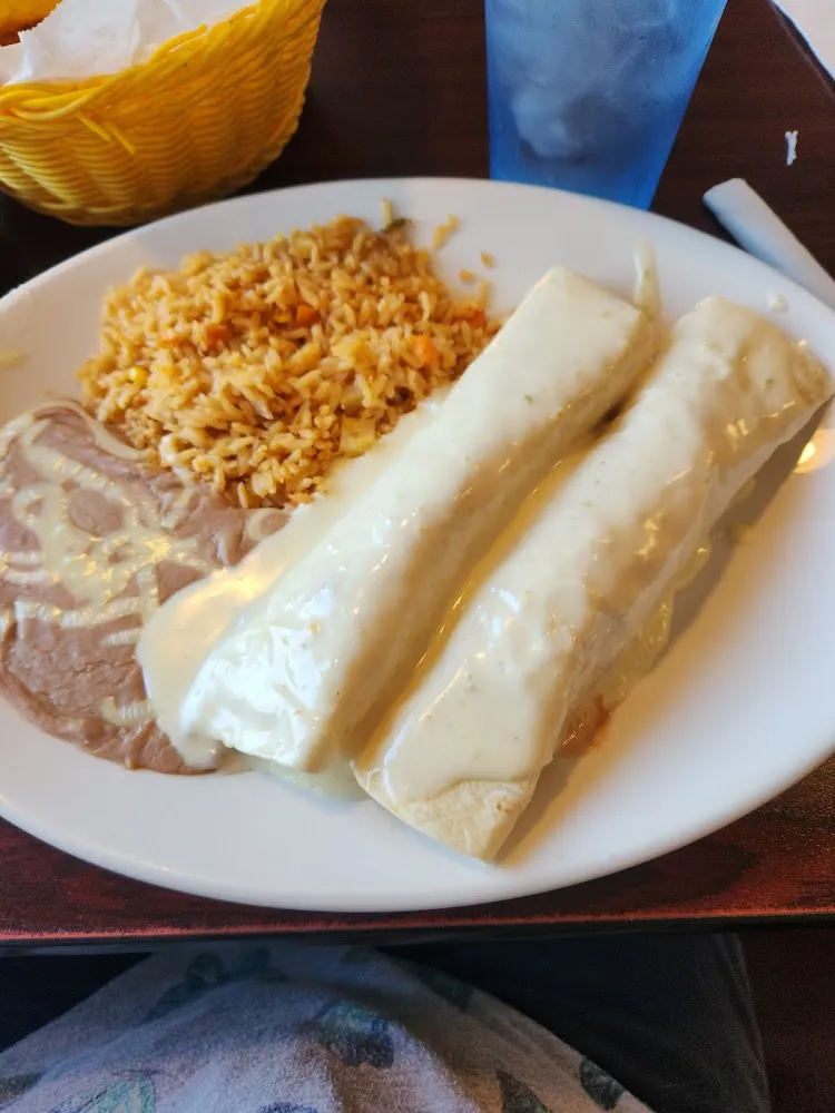 One Bean Burrito One Cheese Enchilada